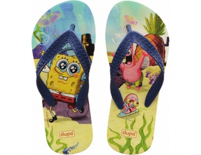 Dupe Chinelo Bob Esponja Fundo Kids